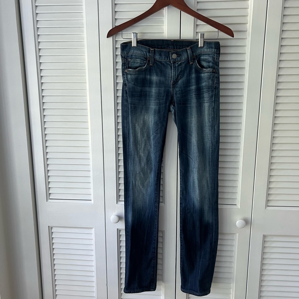 Citizens of Humanity Ava Stretch Distressed Low Waist Straight Leg Jean, size 26